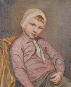 Emile Bernard sitting boy oil painting on canvas